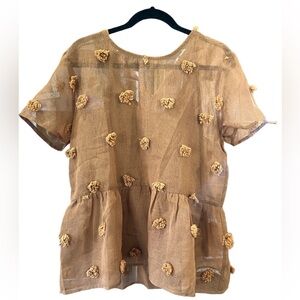 Entro Tan Textured Blouse